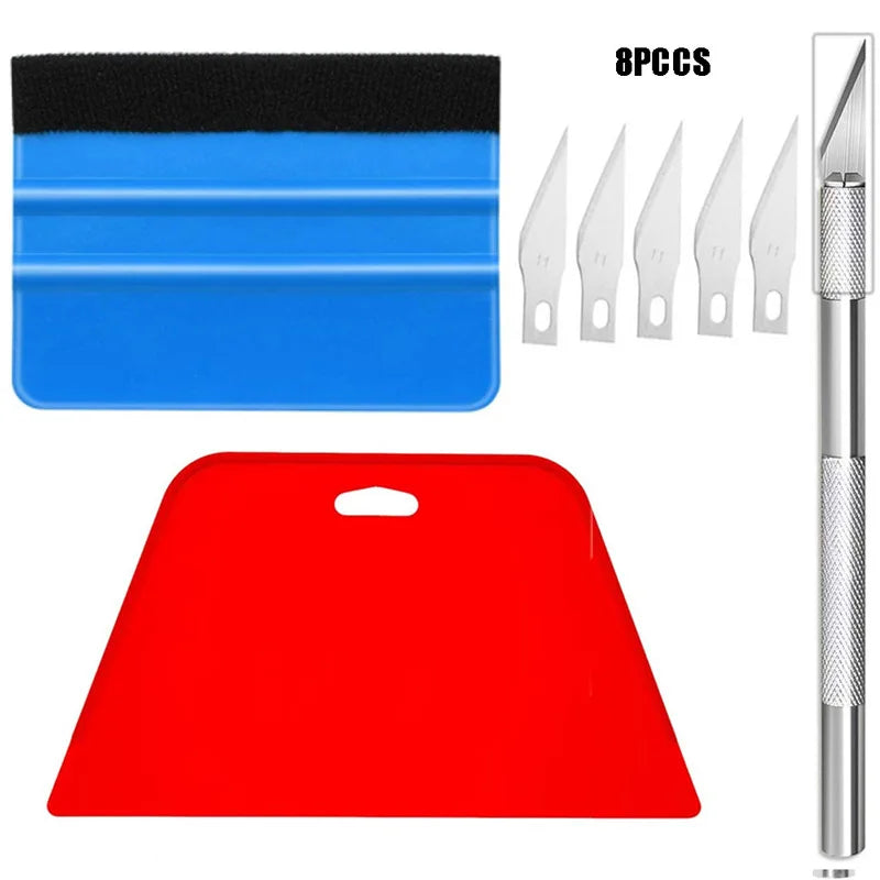 Car Vinyl Wrapping Tool Scraper Automatic Shape Wallpaper Smoother Qme Eight piece set