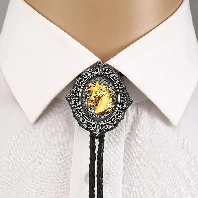 Tang Grass Pattern Animal Tie Bolo Tie Qme