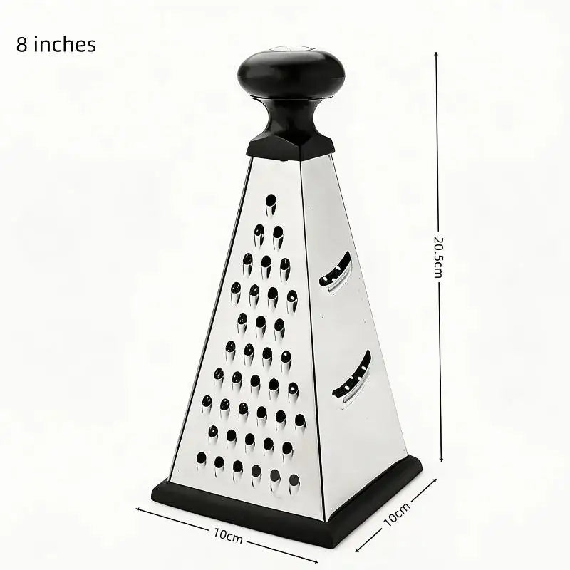 Stainless Steel 4 Sided Pyramid Grater Non Slip Handle Perfect Home Qme B