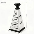 Stainless Steel 4 Sided Pyramid Grater Non Slip Handle Perfect Home Qme B