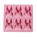 CC11Tooth Shape Silicone Mold 6 Cavity 3D Molar Molds Tray DIY Baking Qme Light pink