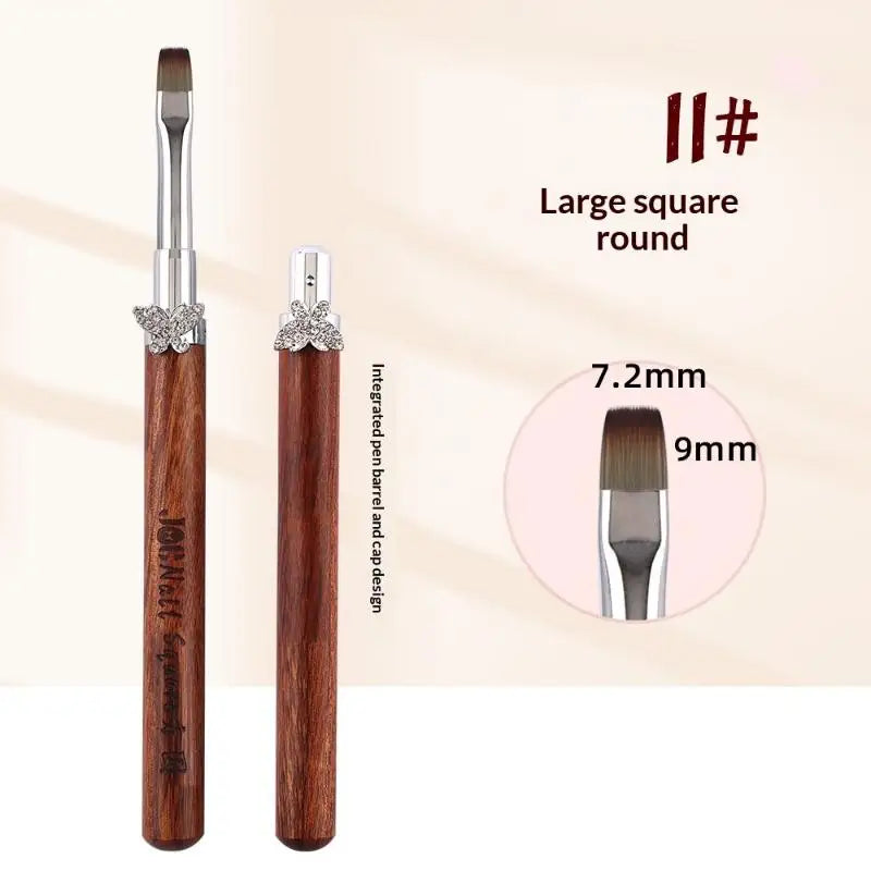 Nail Art Brushes Professional Tech Detachable Rod Zircon Butterfly Qme 11