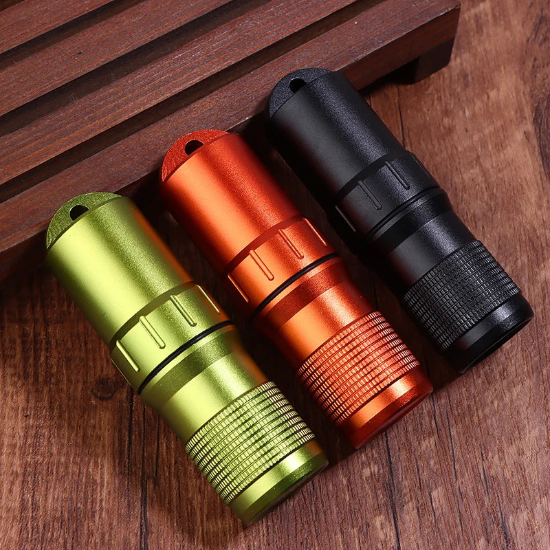 Portable Pill Case Waterproof EDC Container Capsule Airtight Aluminum Qme