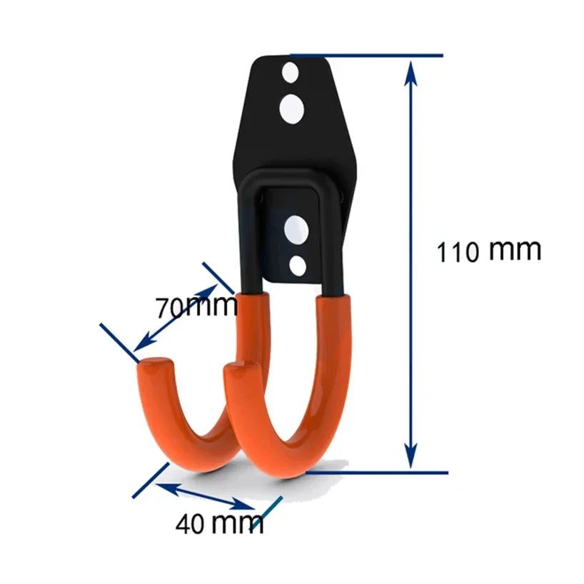 Heavy Duty Garage Hooks,Heavy-Duty Garage Hooks - Wall-Mounted Storage for Power Tools, Bulk Items & Bikes,Garage Organiza Qme Orange-1B