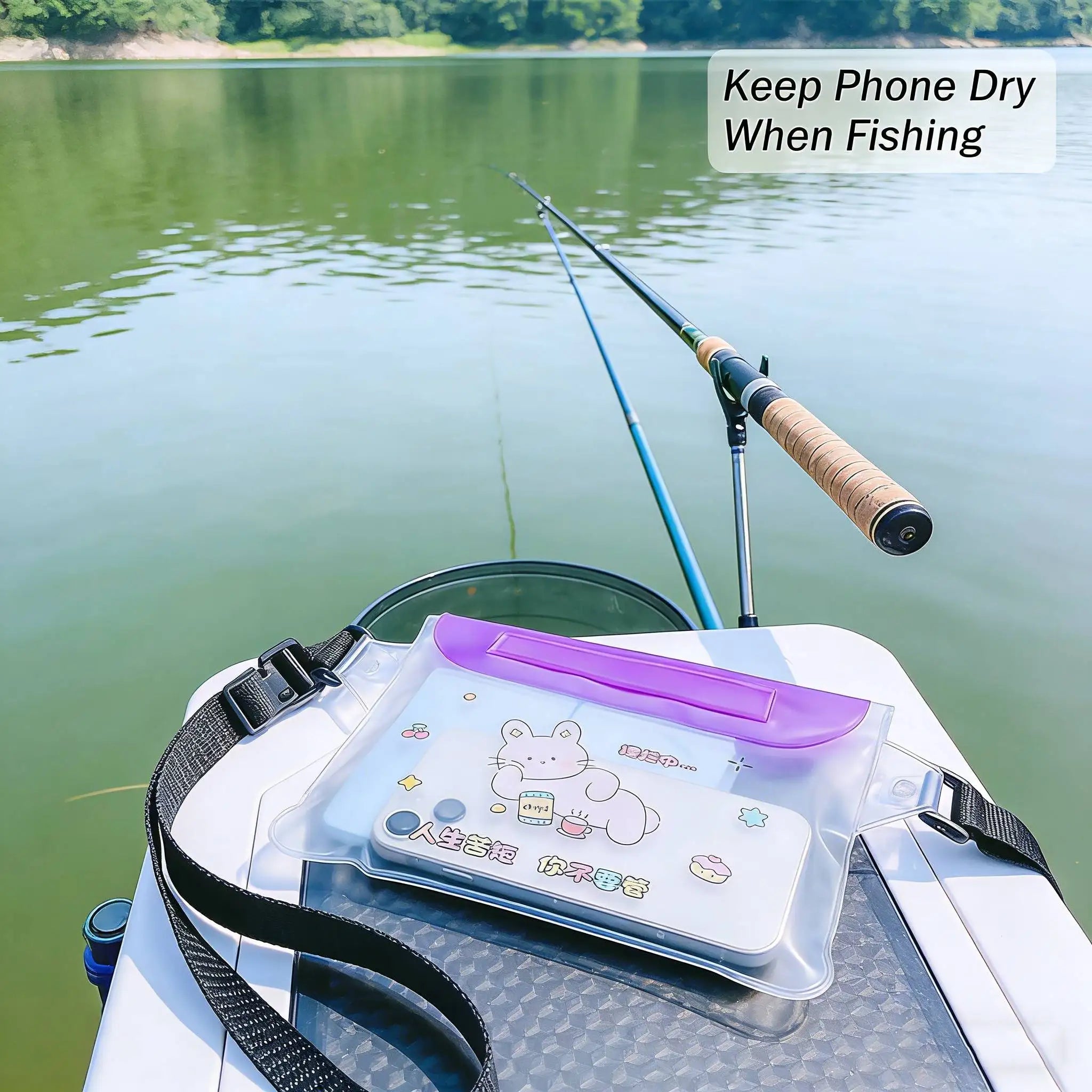 Cartoon Capybara Waterproof Touchscreen Phone Pouch Versatile Bag Qme