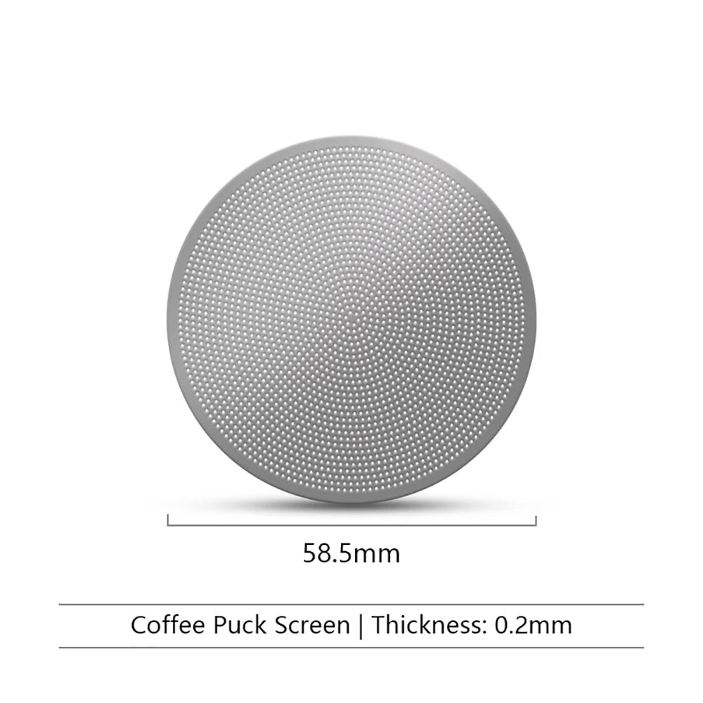 51/53/58mm Coffee Puck Screen Reusable Espresso Coffee Puck Screen 0.2mm Espresso Filter Holder For Espresso Machine Accessories Qme 58.5mm