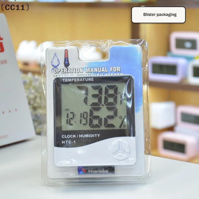 LCD Digital Temperature Humidity Meter HTC-1 Home Indoor Outdoor Qme