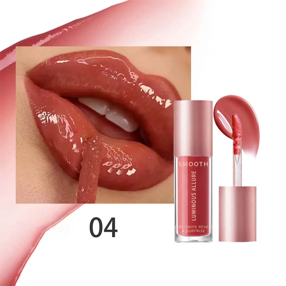 Glossy Lip Glaze 4 Colors Moisturizing Long-wear Gloss Pigment Qme 04