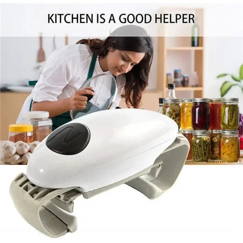 Electric Can Opener Smooth Edge Practical Automatic Jar Bottle Qme