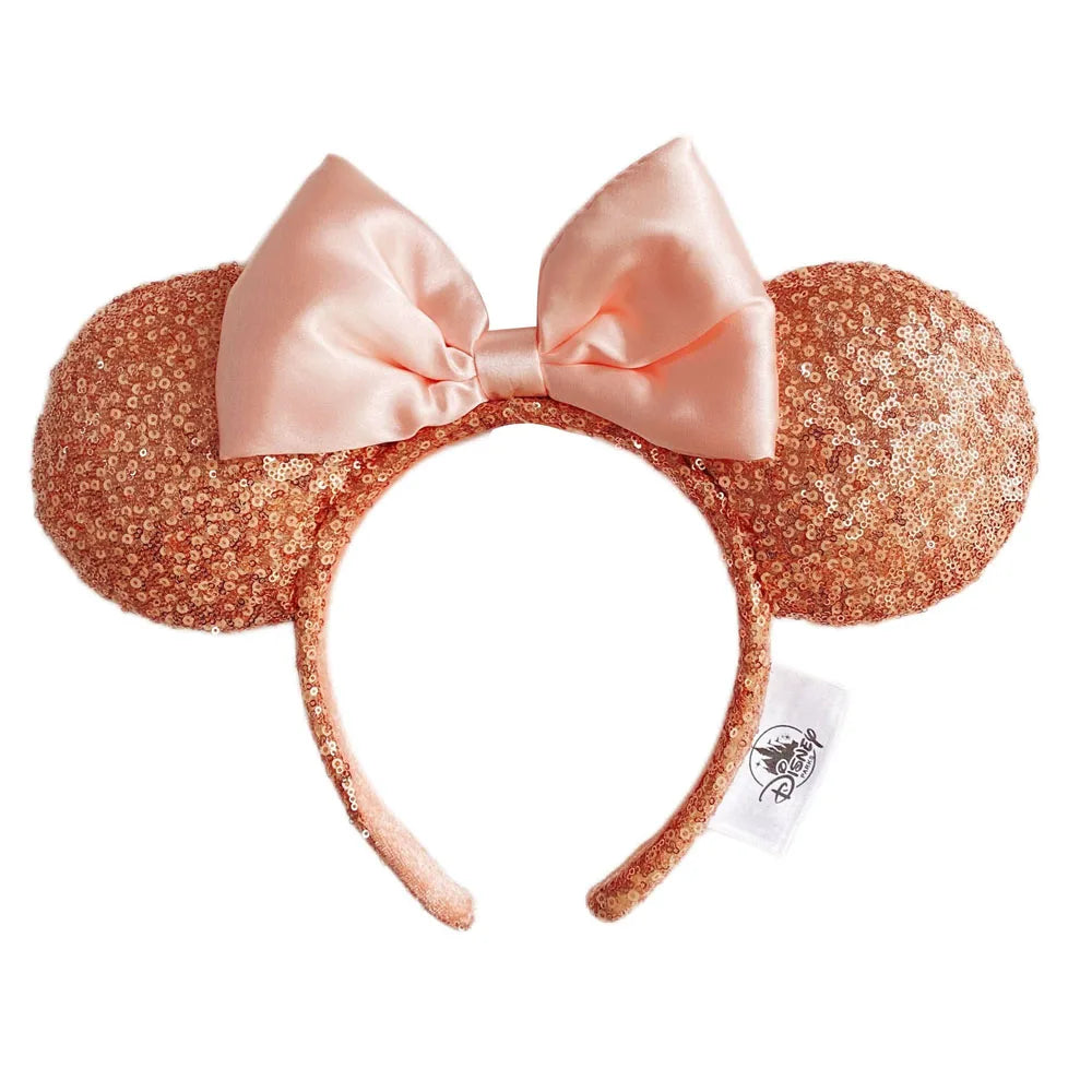 Mickey Mouse Ears Headbands Shiny Bow Glitter Princess Party Decoration Cosplay Hair Accessories Hairband for girl Women Adult Qme Headband 1