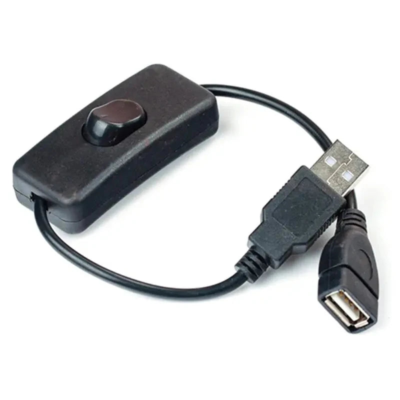 10PCS 28cm USB Cable Extension Cord With Switch ON/OFF Cable Adapter USB Male-to-master Data Cable Power Supply For USB Lamp Fan Qme