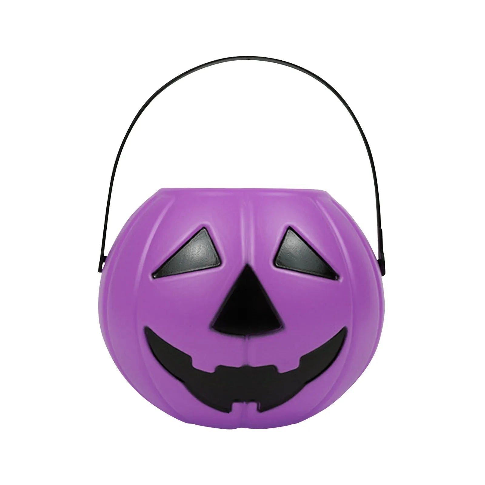 Halloween Multi-color Pumpkin Bucket Portable Plastic Candy Basket Trick Or Treat Kids Gift Packaging Halloween Party Ornament Qme