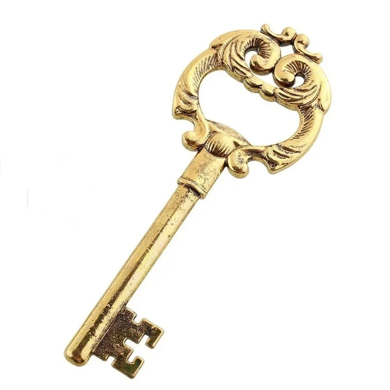 Metal Opener Alloy Party Favors Bottle Bar Kitchen Tool Vintage Key Qme Gold