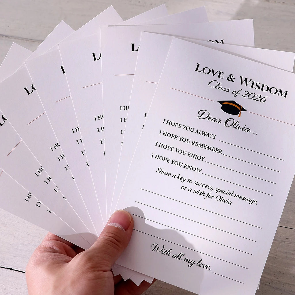 10Pcs/50Pcs Love & Wisdom Game Cards Graduation Season Creative Gift Tabletop Game for Students Grad Celebration Supplies Qme