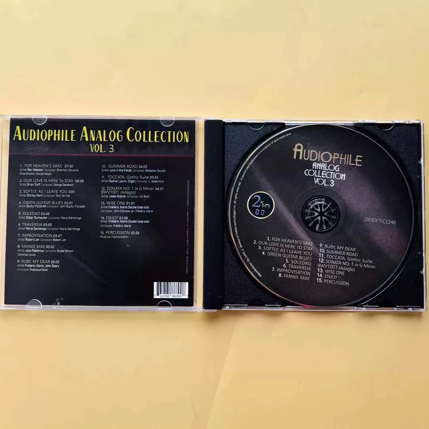 Audiophile Test Demo 2CD Album | Black Background Audio Equipment Themed Cover, High-Resolution Lossless Sound Edition Qme