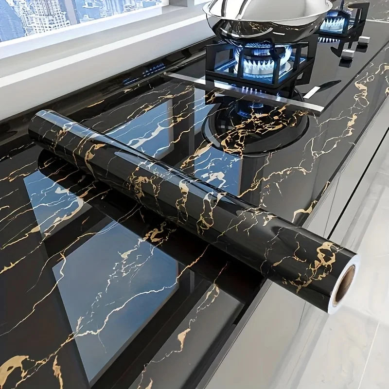 Kitchen Stickers High Temperature Resistance Room Decoration Oil Proof Self-adhesive Wallpaper 40cm Waterproof PVC Home Posters Qme 12 40cmx1000cm