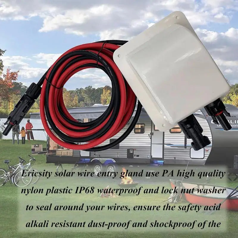 Solar Weatherproof Entry Gland Housing Extension Cable Connector Qme