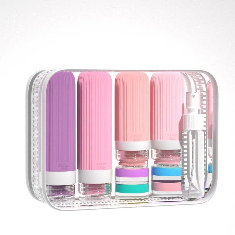Leak Proof Travel Bottle Silicone Toiletries Containers Portable Qme