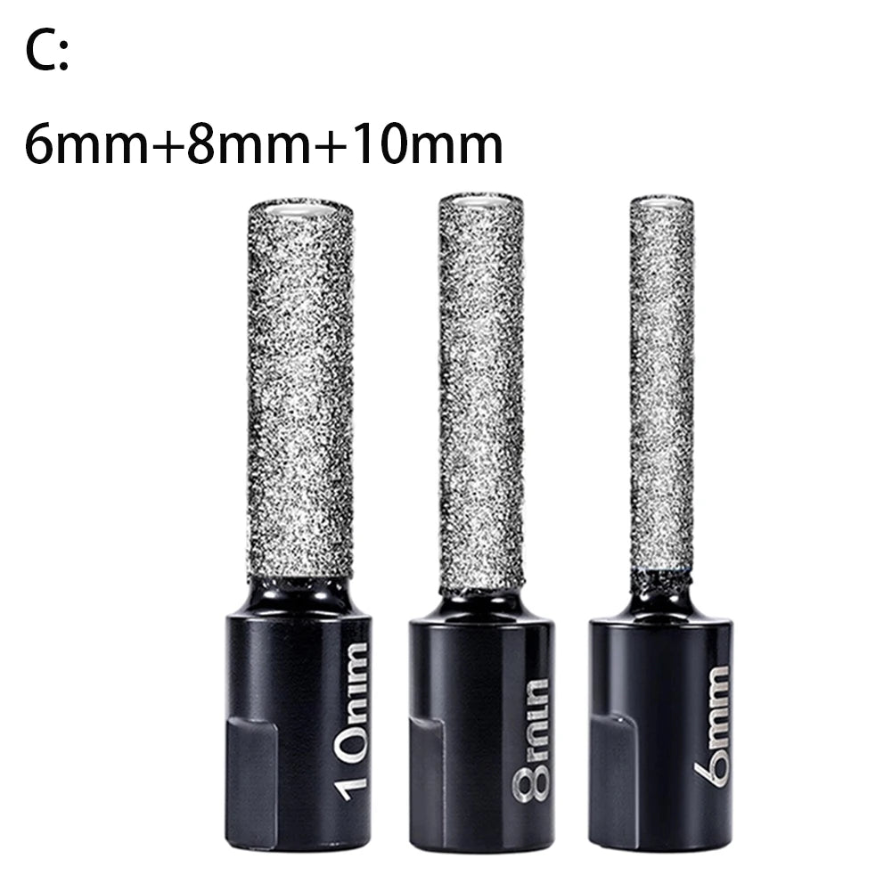 2/3/4/ 5 Pc /set Dry Diamond Drilling Bit Tile Cutter Marble Drill Bit M10 Thread Brazed Hole Opener Angle Grinder Tool Qme C