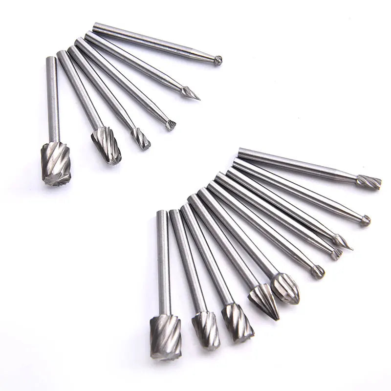 6 Speed Wood Working Drill Bits Rotary Files Mini Round HSS Burr Qme