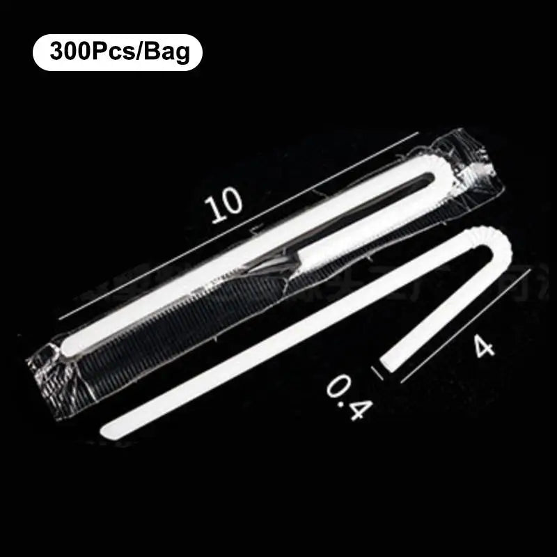 100 300 Disposable Drinking Straw Transparent Plastic Milk Smoothie Qme A4