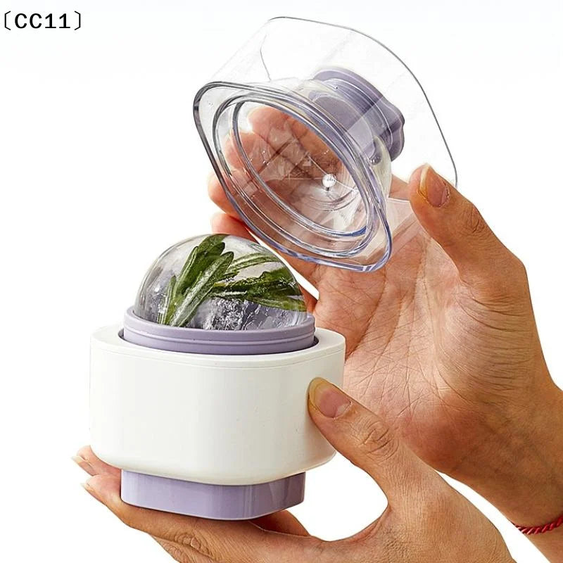 Silicone Round Ice Ball Mold Press DIY Kitchen Bar Jelly Cocktail Qme
