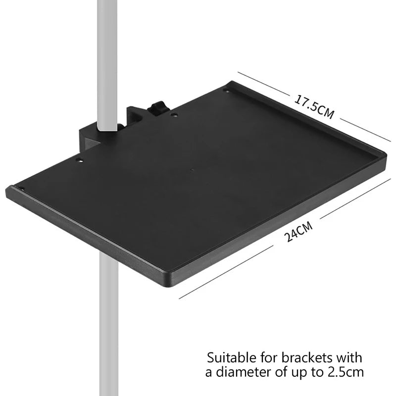 Microphone Stand Soundcard Tray Clip Holder Live Tripod Bracket Mic Qme 240mm black