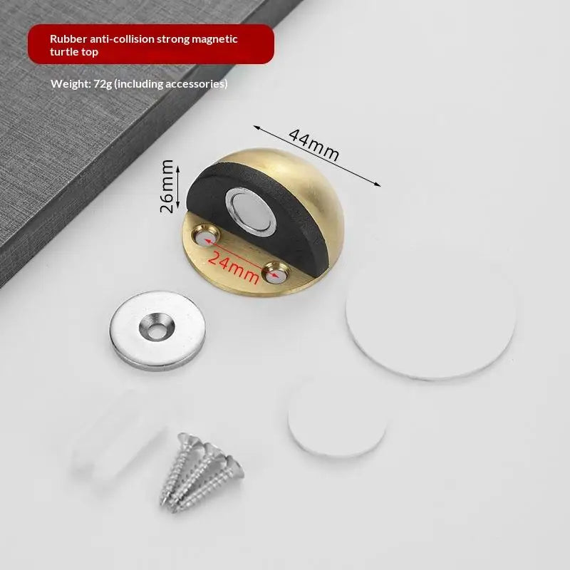 Silicone Magnetic Door Holder No-Punch Adhesive Door Stopper Anti-Collision Buffer for Floor Wall Protection Home Hardware Qme A10