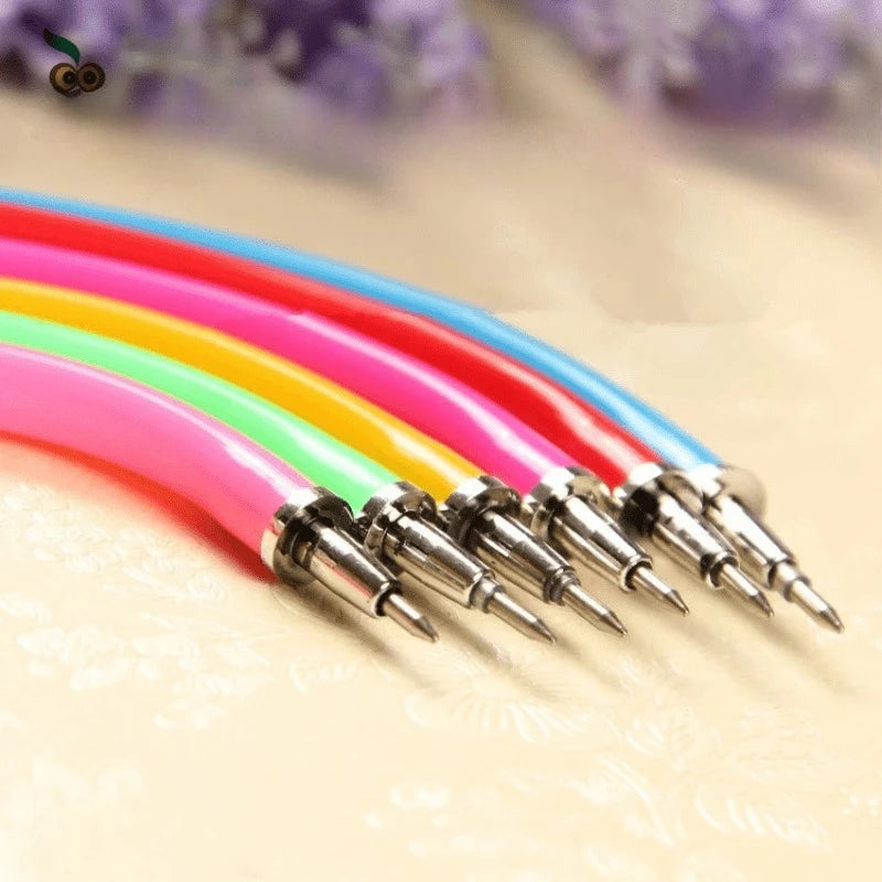 Novelty Bracelet Ballpoint Pen, Flexible Wrist Pen, Creative Stationery for Students, Office & Gift, Random/Selected Color Qme