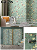 Peel Stick Wallpaper Wood Plank Faux Contact Paper Removable Qme Flower 01 3FTx17in(1mx45cm)