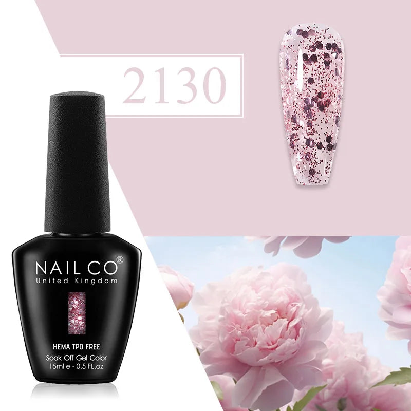 NAILCO Plum Gel Nail Polish Matte Coat Autumn Winter Semi Permanent Qme