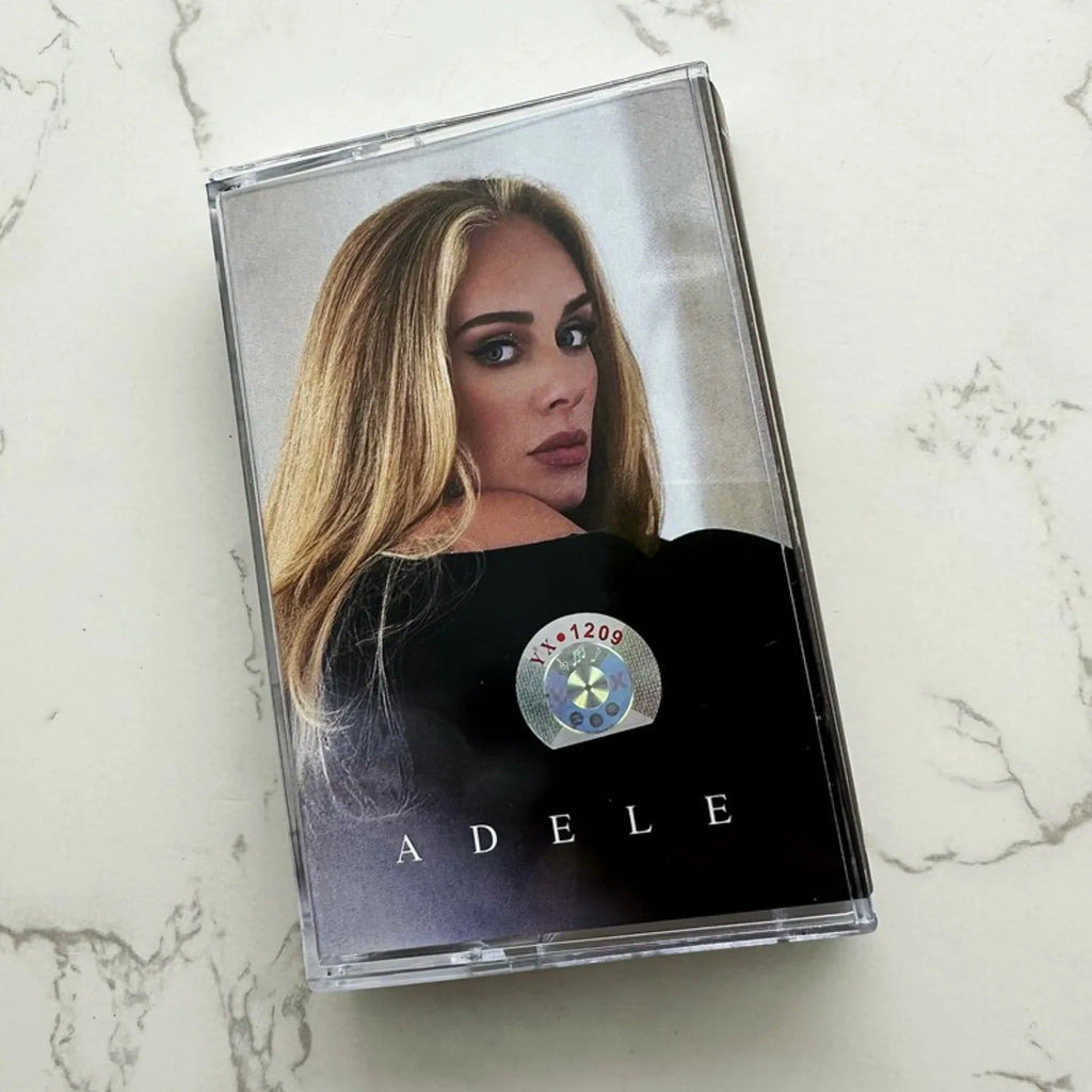 Soulful Pop Hits Cassette Tape, Portrait Close-Up Art Cover, High-Fidelity Analog Audio Media for Music Fans & Home Decor Qme Adele