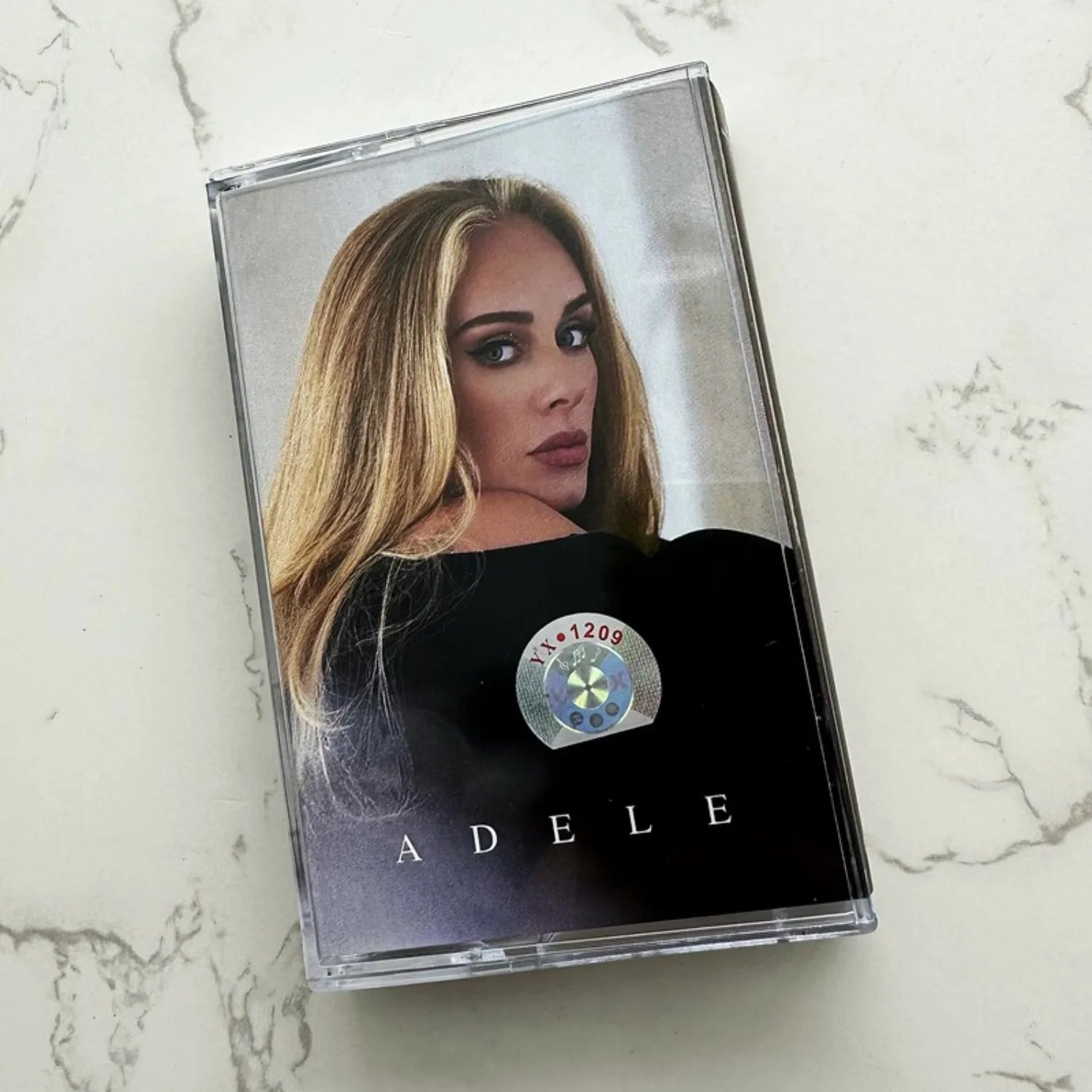 Soulful Pop Hits Cassette Tape, Portrait Close-Up Art Cover, High-Fidelity Analog Audio Media for Music Fans & Home Decor Qme Adele