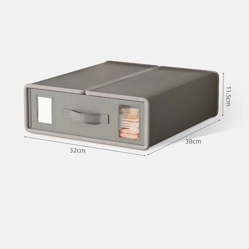 Wardrobe Bed Clothes Storage Organizer Sheet Box Fabric Folding Qme Gray