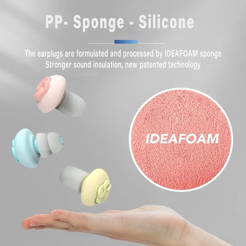 Noise Reduction Earplug for Small Ear Canal, Silicone Memory Foam Sound Insulation Sleep Earplug for Women, Tapones Oidos Cancel Qme