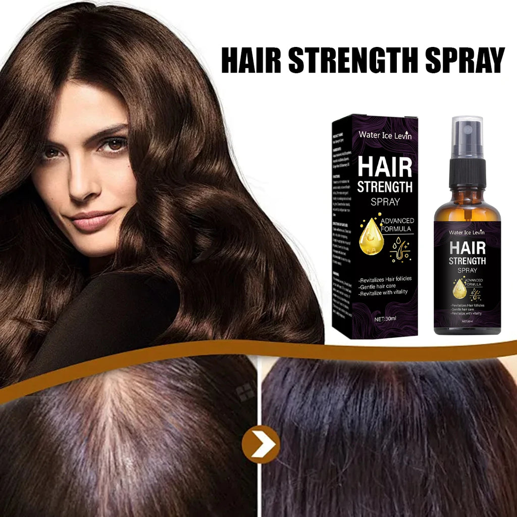 Hair Strength Spray with Biotin & Ginger Oil - Revitalizes Follicles, Strengthens Roots & Reduces Frizz for Healthy Shine. Qme