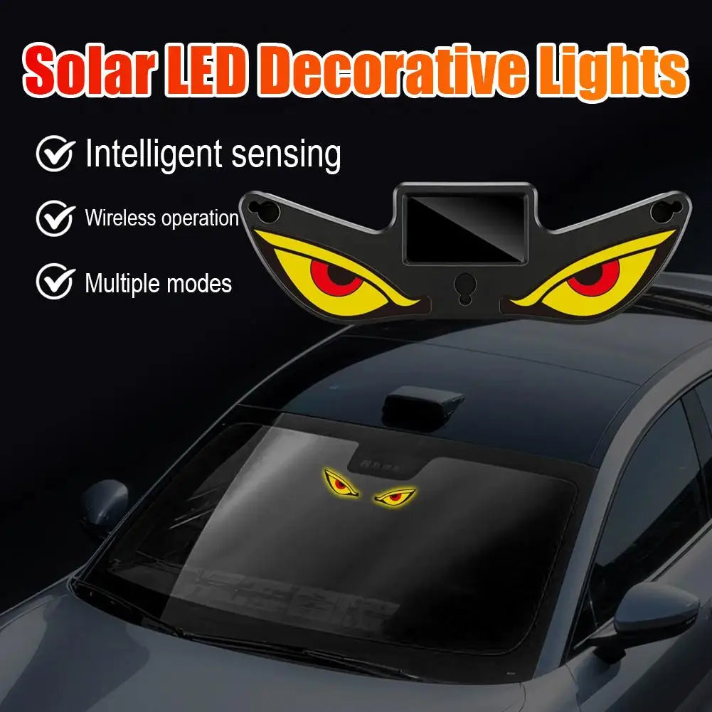 Devil Eyes Light LED Eye Car Display Windshield Atmosphere Lamp Solar Qme