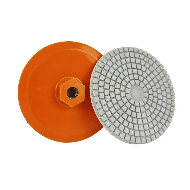 2pc Diamond Polishing Pad Suitable For Angle Grinder Wet/dry Stone And Concrete Polishing Discs, Granite, Marble, Ceramic Tiles, Qme 2pcs