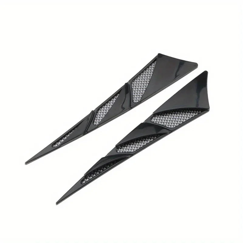 2pcs Fashion Universal Car Hood Vent Air Side Flow Intake Cover - Auto Exterior Hood Side Door Decorative Cover Trim Qme