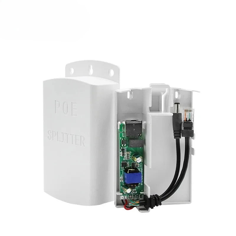 1PCS POE Splitter 48V to 12V 2A Outdoor IP Camera Wireless AP Power Supply Module with National Standard Qme