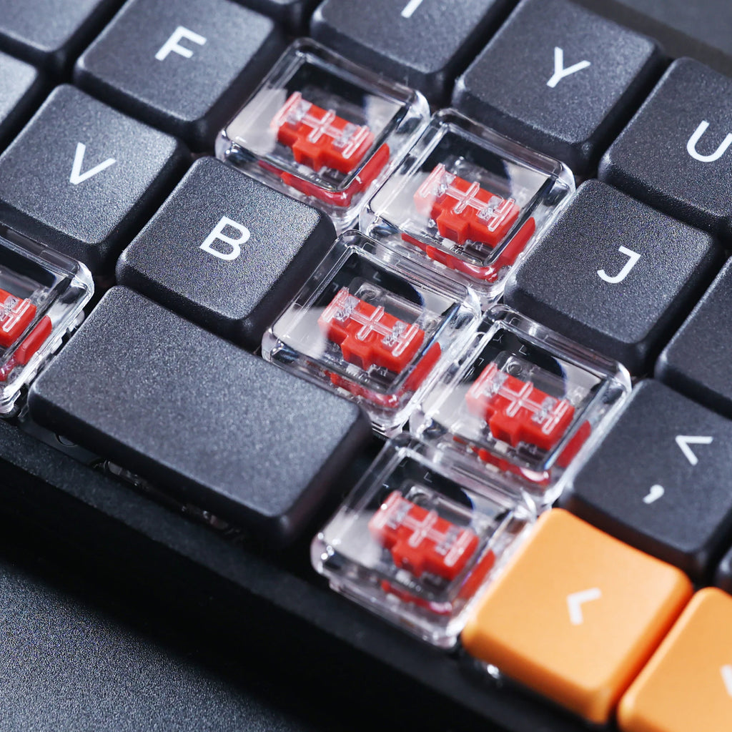 Chosfox 10/30/50/90 Pcs CFX Low Profile Choc Keycap for Kailh 1350 Switch Mechanical Keyboard Ultra Thin Transparent PC Keycap Qme