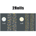 Star & Gem Beaded Curtain PET Tape, DIY Decor for Journal Layout, Photo Album Border & Phone Case Qme 2 rolls-B