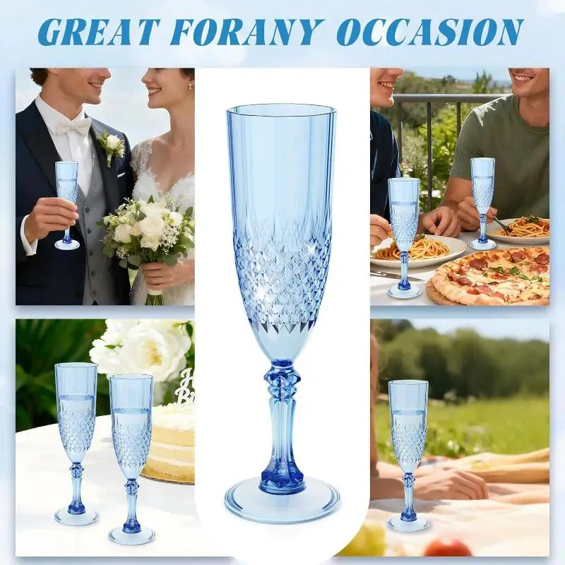 Transparent Champagne Goblet Legged Wine Glasses Cocktail Red Brandy Qme
