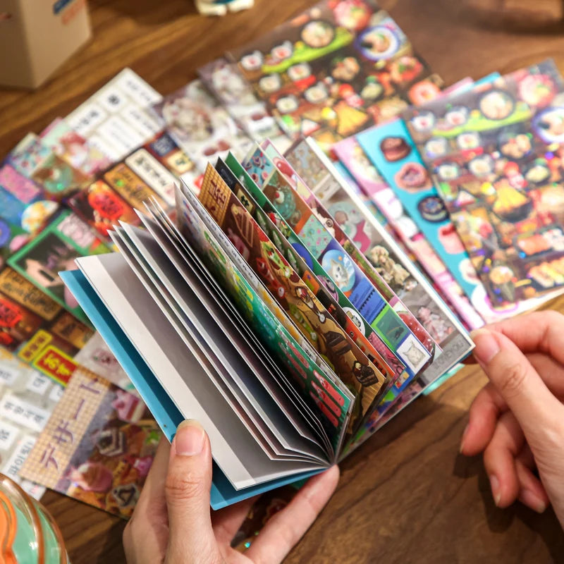 20 Sheets/Bag Old School Vintage General Store Theme Die-Cut Mixed Material Sticker Set for DIY Journal Scrapbooking Qme