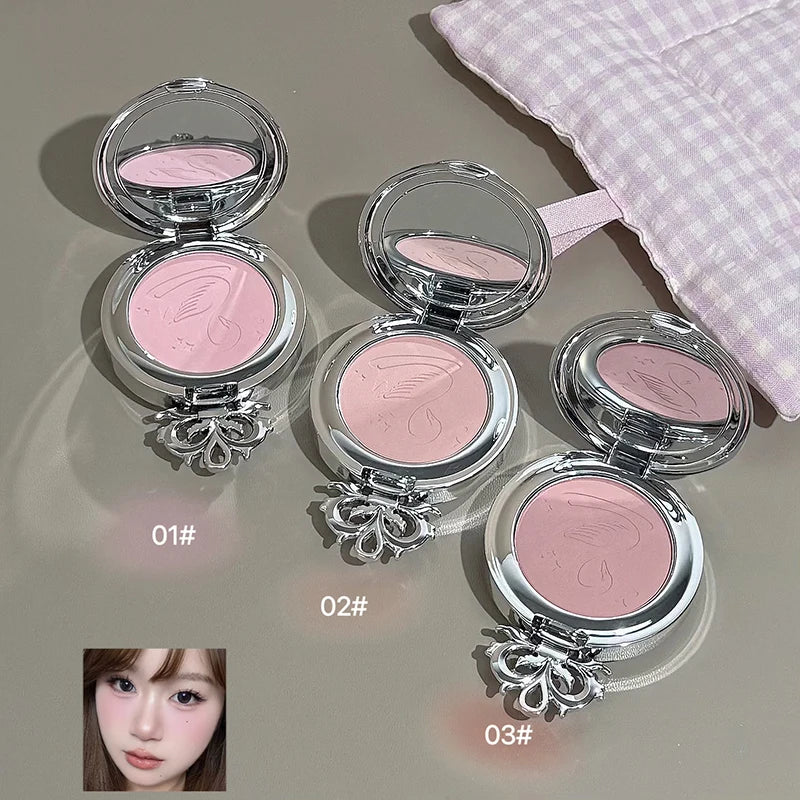 NICEKEY Pink Ballet Single Color Blush Powder Lasting Matte Monochrome Blush Whitening Delicate Blush Palette Contouring Shadow Qme