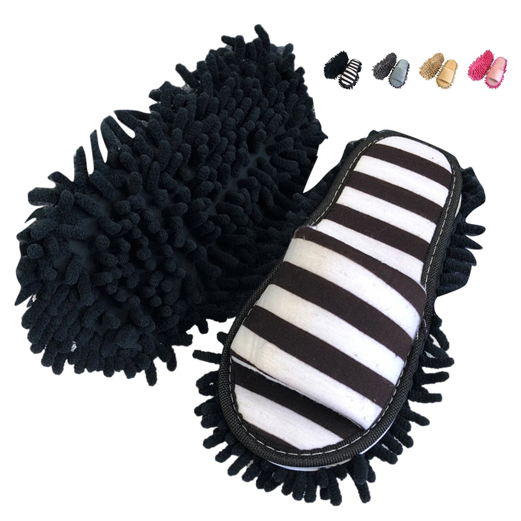 Floor Clean Socks Floor Slippers Lazy Open Toed Mop Slipper Home Use Soft Pure Color Cleaning Slipper Floor Slippers Mop Slipper Qme