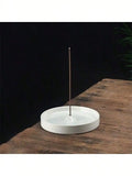 Incense Holder Modern Minimalist Wood Circular Burner Cone Stick Qme white