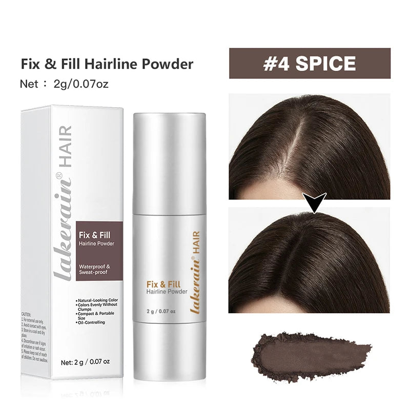 Hairline Powder Stick Waterproof Hair Root Touch Up Cover Gray Shadow Qme 04SPICE