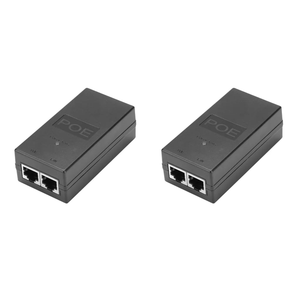 2PCS CCTV Security 24V 0.5A 15.4W POE Adapter Injector Ethernet power for POE CCTV IP Camera Phone Power Supplies Qme 2Pcs