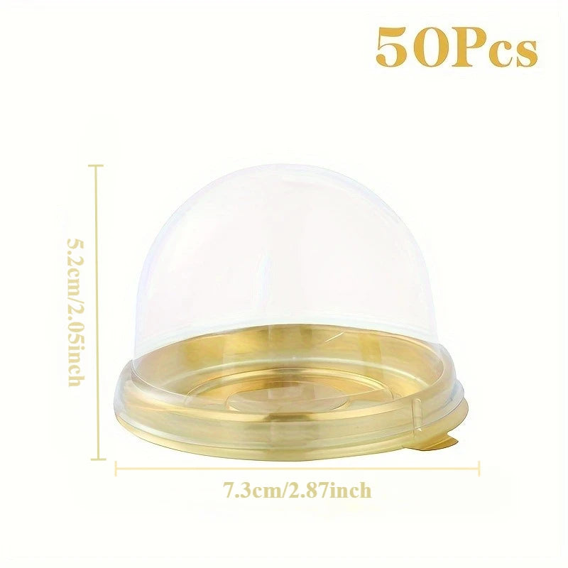 Sweet dessert egg custard box, circular mooncake dome packaging box, mooncake container for baking food packaging box, Qme golden Other